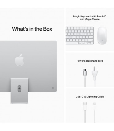 آی‌مک ۲۴ اینچ M1 8-8Core/512GB/8GB مدل MGPD3 - رنگ نقره‌ای