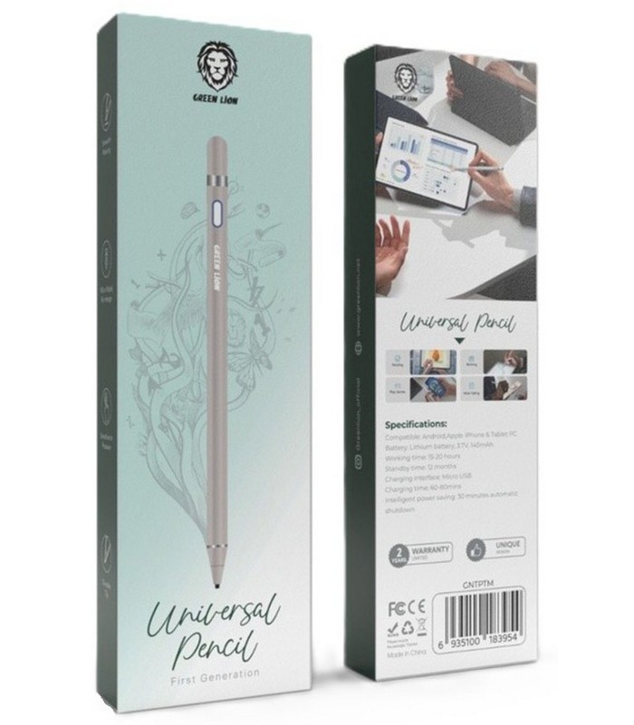 قلم لمسی گرین لاین نسل اول مدل Green Lion Universal Pencil First Gen - رنگ تیتانیوم