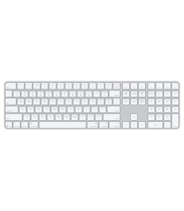 کیبورد بی‌سیم اپل به همراه نام‌پد و تاچ آی‌دی مدل Magic Keyboard with Touch ID and Numeric (USB-C) - رنگ سفید