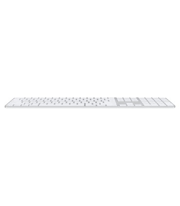 کیبورد بی‌سیم اپل به همراه نام‌پد و تاچ آی‌دی مدل Magic Keyboard with Touch ID and Numeric (USB-C) - رنگ سفید