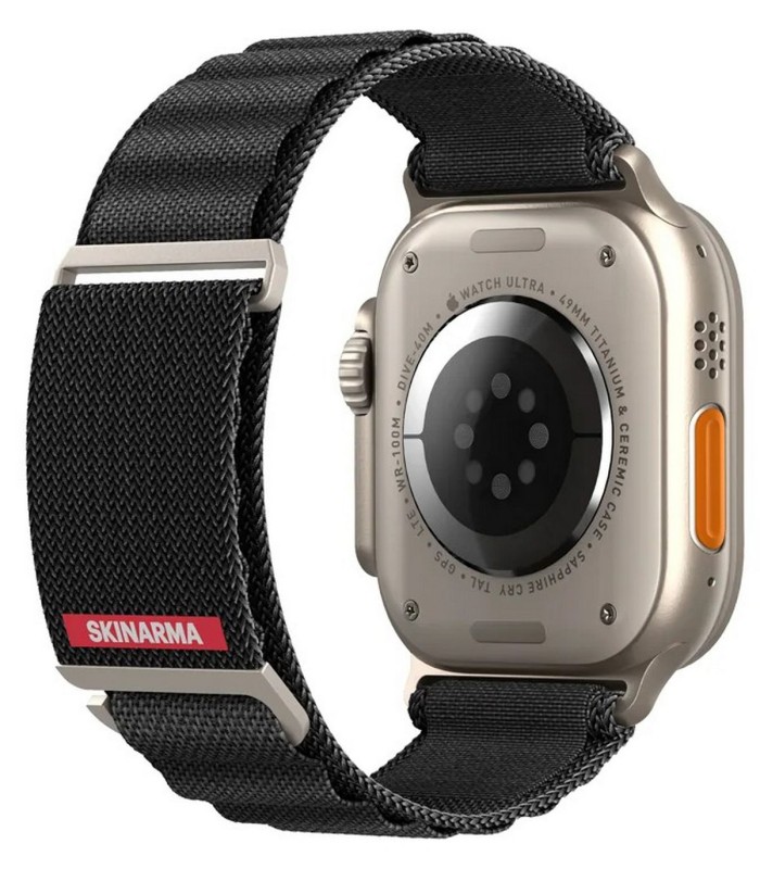 بند اپل واچ اسکین‌آرما مدل SKINARMA Kobu Strap 44/45/46/49 mm - مشکی