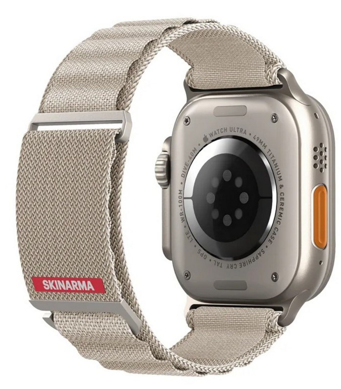 بند اپل واچ اسکین‌آرما مدل SKINARMA Kobu Strap 44/45/46/49 mm - بژ