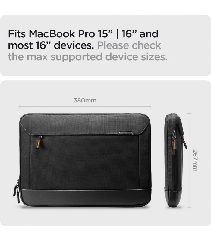 کیف لپ‌تاپ ۱۵و۱۶ اینچی اسپیگن مدل Spigen KD100 Laptop Sleeve - مشکی