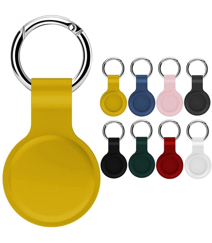 جاسوئیچی سیلیکونی اپل مدل AirTag Silicone Loop رنگ زرد - مشابه اصلی