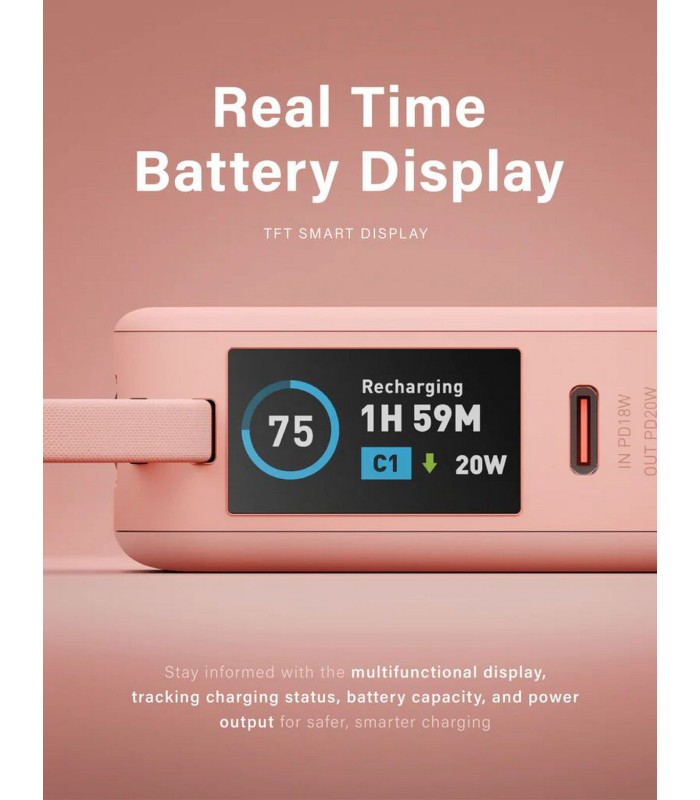 پاوربانک ۱۰۰۰۰ انرژیا مدل Energea MagPac Mini Plus همراه با گارانتی شرکتی - رنگ صورتی