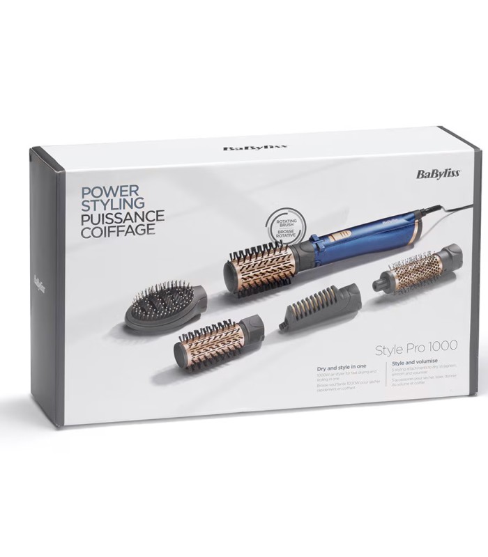 سشوار چرخشی برس‌دار بابیلیس مدل Babyliss Style Pro 1000 AS966ROE