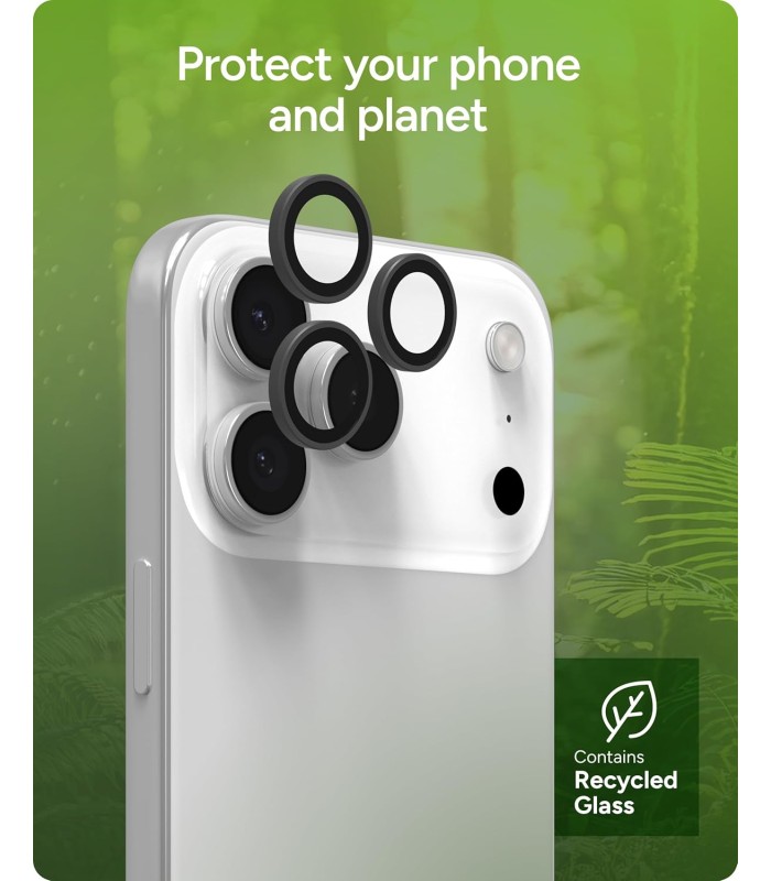 محافظ لنز دوربین زگ مدل ZAGG Premium Camera Lens Protector مناسب برای آیفون ۱۶ و ۱۷ Pro و ProMax | رنگ نقره‌ای