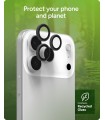 محافظ لنز دوربین زگ مدل ZAGG Premium Camera Lens Protector مناسب برای آیفون ۱۶ و ۱۷ Pro و ProMax | رنگ نقره‌ای