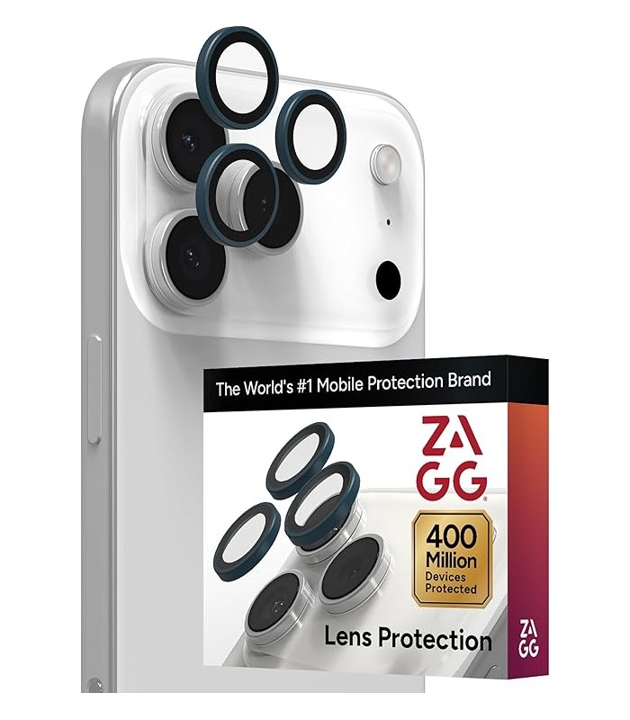 محافظ لنز دوربین زگ مدل ZAGG Premium Camera Lens Protector مناسب برای آیفون ۱۶ و ۱۷ Pro و ProMax | رنگ آبی
