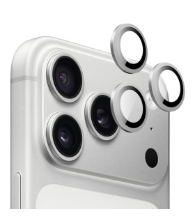 محافظ لنز دوربین جی‌سی‌پال مدل Preserver Camera Lens Protector سازگار با آیفون ۱۷ پرو و ۱۷ پرومکس - رنگ نقره‌ای