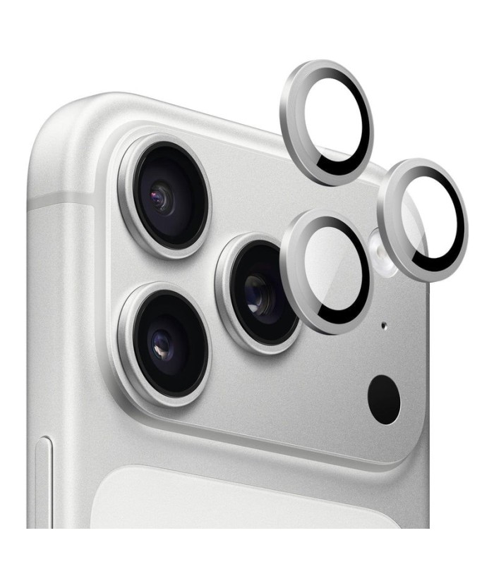 محافظ لنز دوربین جی‌سی‌پال مدل Preserver Camera Lens Protector سازگار با آیفون ۱۷ پرو و ۱۷ پرومکس - رنگ نقره‌ای