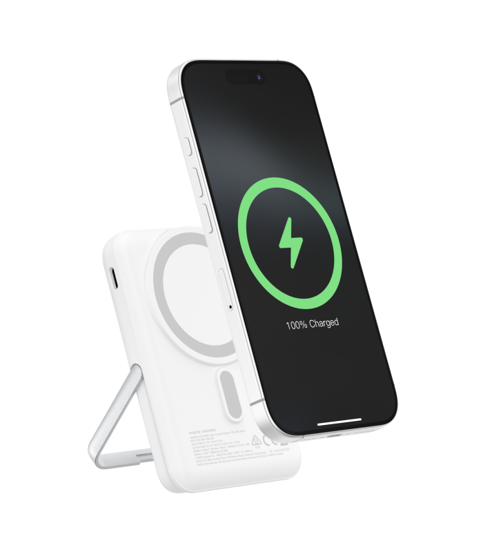 پاوربانک مگ‌سیف ۱۰ هزار موفی مدل Mophie Snap+ Powerstation with Stand - رنگ سفید