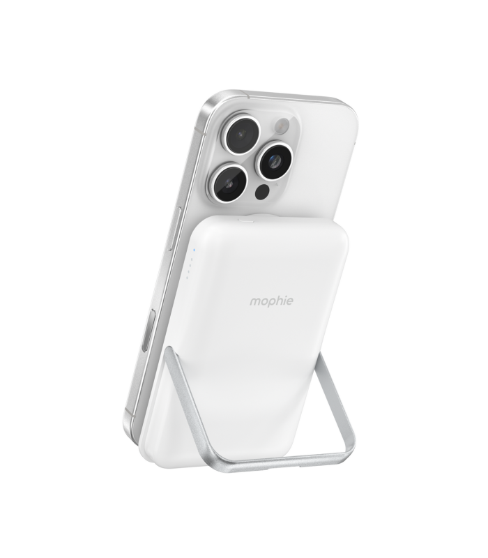 پاوربانک مگ‌سیف ۱۰ هزار موفی مدل Mophie Snap+ Powerstation with Stand - رنگ سفید