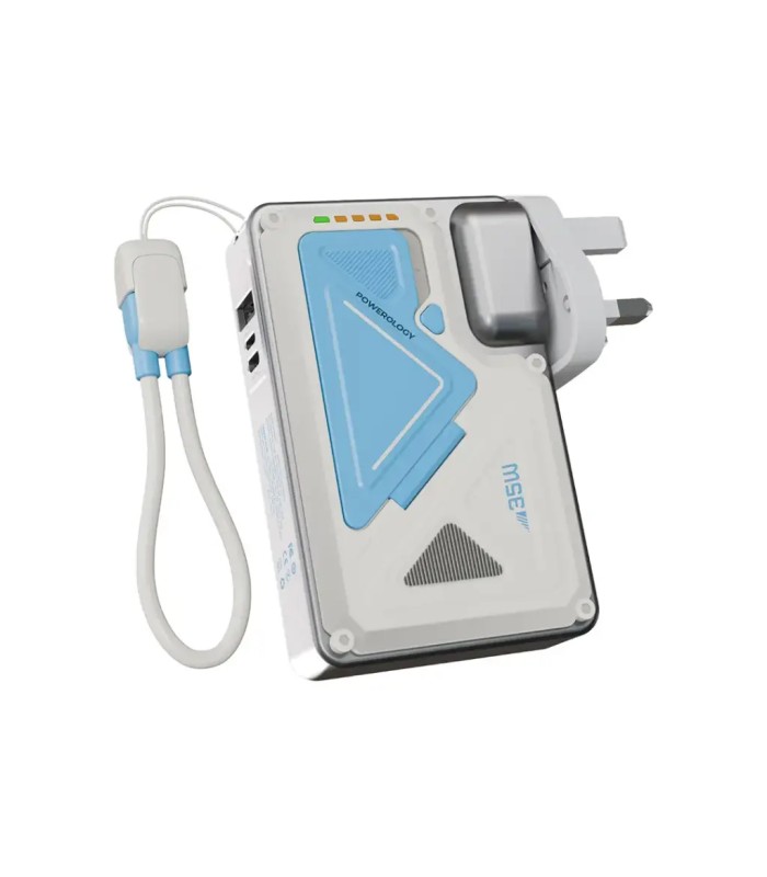 پاوربانک پریزدار ۱۰ هزار پاورولوژی مدل Powerology 10000mAh Wall Charger MagSafe Power Bank PPBCHA80 - رنگ سفید