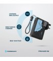 پاوربانک پریزدار ۱۰ هزار پاورولوژی مدل Powerology 10000mAh Wall Charger MagSafe Power Bank PPBCHA80 - رنگ مشکی