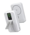 پاوربانک مگ‌سیف ۱۰ هزار پاورولوژی مدل Powerology Vision - Qi2 10000mAh MagSafe Power Bank PPB20910 - رنگ سفید