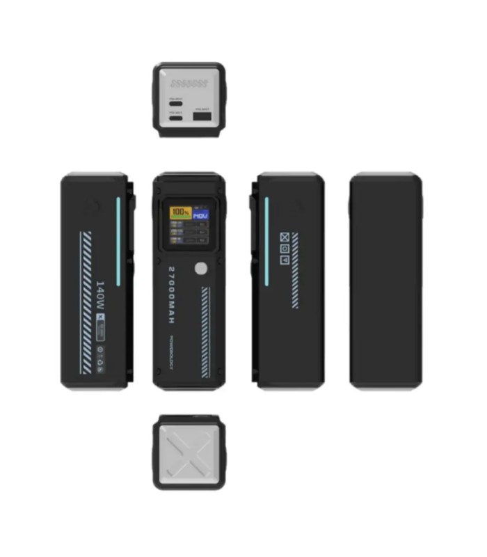 پاوربانک مگ‌سیف ۲۷ هزار پاورولوژی مدل Powerology 27000mAh Smart Display Power Bank PPBCHA83 - رنگ مشکی