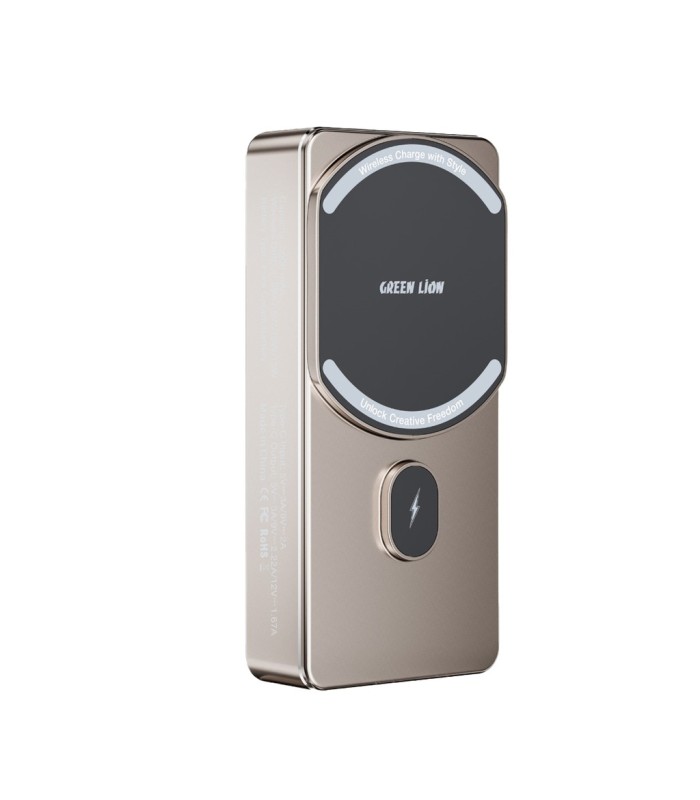 پاوربانک مگ‌سیف گرین لاین مدل Green Lion Milton 10000mAh GNMTN10KPB - رنگ تیتانیوم