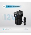شارژر فندکی خودرو ۱۵۰ وات پاورولوژی مدل Powerology 150W Inverter AC Cup Holder P150INV - رنگ مشکی
