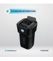 شارژر فندکی خودرو ۱۵۰ وات پاورولوژی مدل Powerology 150W Inverter AC Cup Holder P150INV - رنگ مشکی