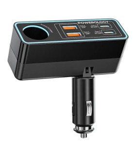 شارژر فندکی خودرو ۱۲۵ وات پاورولوژی مدل Powerology Brio 125W Multi-Port Car Charger PWDA58 - رنگ مشکی
