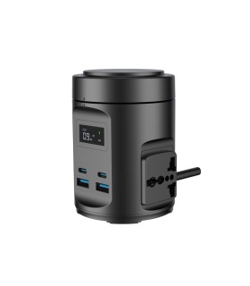 پایه شارژ وایرلس پاورولوژی مدل Powerology MagSafe Power Hub USB-C POWER DELIVERY AND USB-A QC 3.0 PWCUQC014 - رنگ مشکی