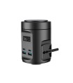 پایه شارژ وایرلس پاورولوژی مدل Powerology MagSafe Power Hub USB-C POWER DELIVERY AND USB-A QC 3.0 PWCUQC014 - رنگ مشکی
