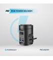 پایه شارژ وایرلس پاورولوژی مدل Powerology MagSafe Power Hub USB-C POWER DELIVERY AND USB-A QC 3.0 PWCUQC014 - رنگ مشکی