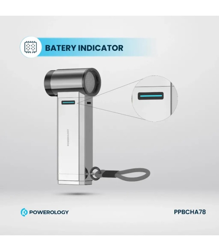 جت فن پاورولوژی مدل Powerology Turbo Jet Fan & Vacuum PPBCHA78 - رنگ نقره‌ای