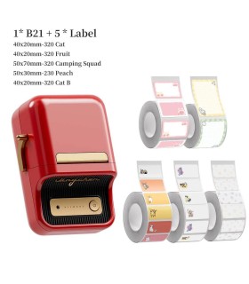 پرینتر و لیبل‌زن حرارتی نیمبات مدل NIIMBOT B21 Smart Label Printer - رنگ قرمز