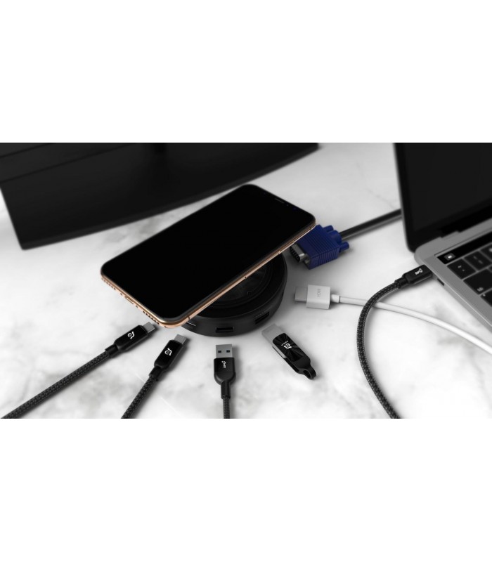هاب ۷ پورت آدام المنتس مدل CASA Hub 07 Wireless Charger USB-C & USB 3.1 - 1 in 7