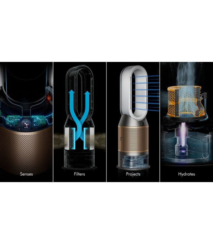 دستگاه تصفیه هوا دایسون مدل Dyson Purifier Humidify+Cool PH2 De-NOx PH05 (سفید/طلایی)
