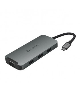 هاب ۸ پورت آدام المنتس مدل Adam Elements CASA Hub A08 USB 3.1 & USB-C 8 in 1-خاکستری