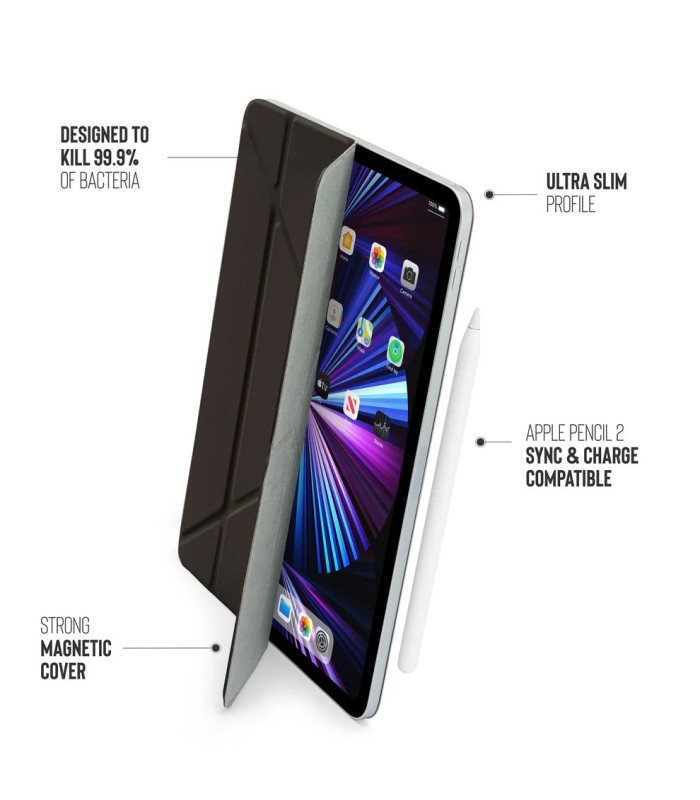 قاب پیپتو مناسب آیپد ایر ۱۱ اینچی M4, M3, M2 مدل Pipetto Origami No4 Slim Folio Case - رنگ مشکی