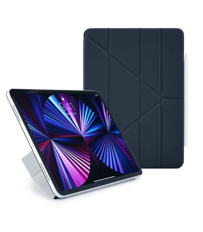 قاب پیپتو مناسب آیپد ایر ۱۱ اینچی M4, M3, M2 مدل Pipetto Origami No4 Slim Folio Case - رنگ آبی تیره