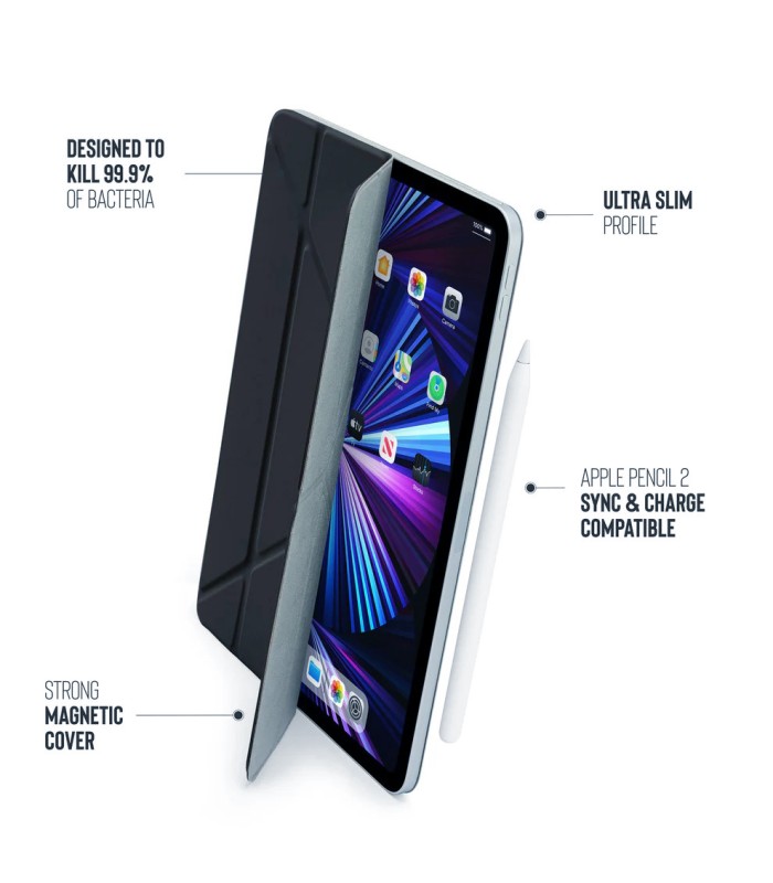 قاب پیپتو مناسب آیپد ایر ۱۱ اینچی M4, M3, M2 مدل Pipetto Origami No4 Slim Folio Case - رنگ آبی تیره