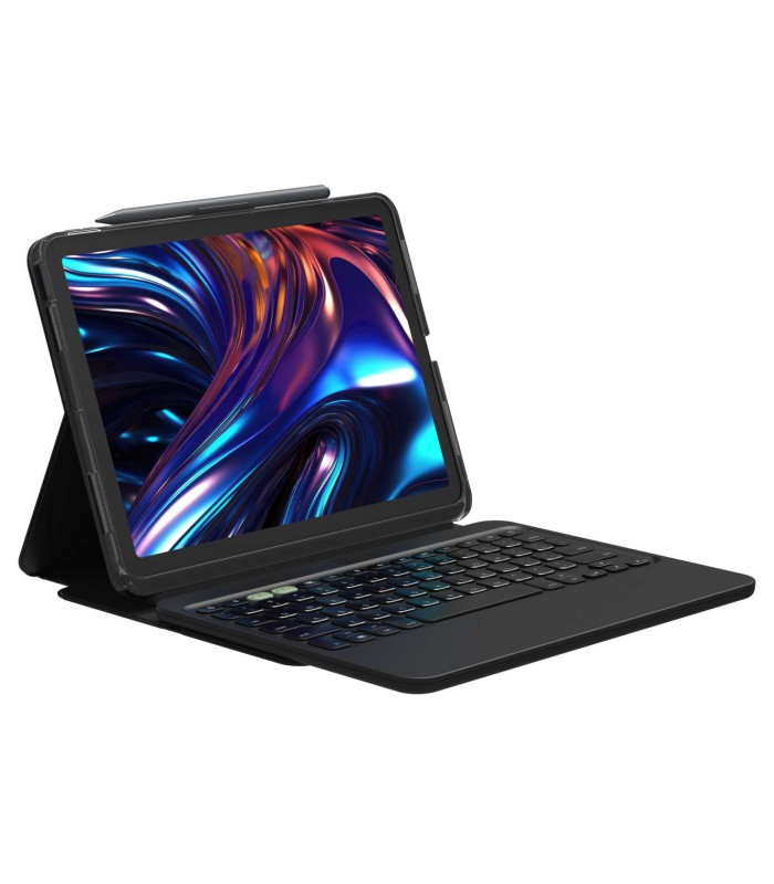 کیبورد زگ مناسب آیپد ایر ۱۱ اینچی M4, M3, M2 مدل ZAGG Pro Keys 2 Tablet Keyboard Case  - رنگ مشکی