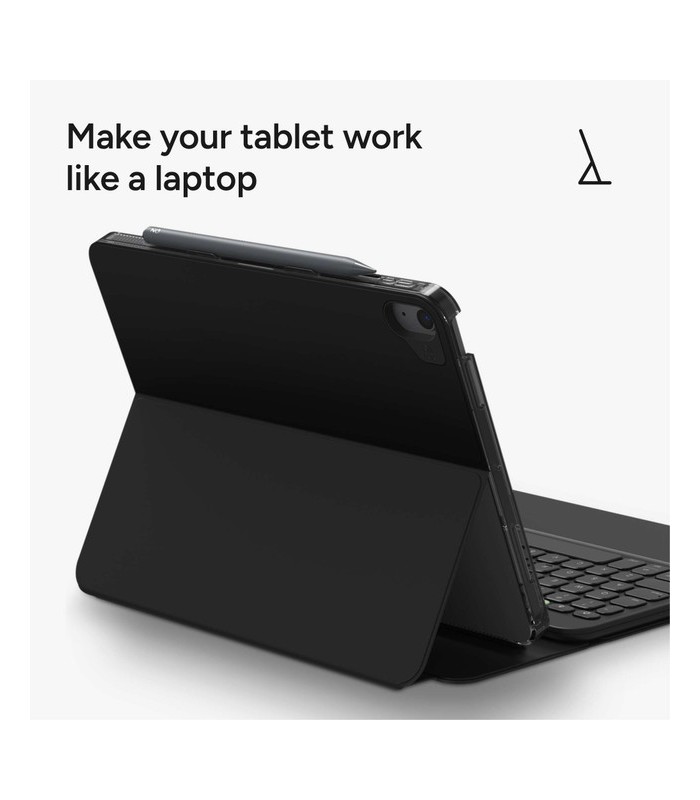 کیبورد زگ مناسب آیپد ایر ۱۱ اینچی M4, M3, M2 مدل ZAGG Pro Keys 2 Tablet Keyboard Case  - رنگ مشکی