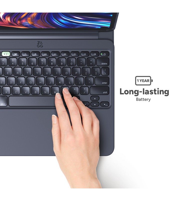 کیبورد زگ مناسب آیپد پرو ۱۱ اینچی M5, M4 مدل ZAGG Pro Keys 2 Tablet Keyboard Case  - رنگ مشکی