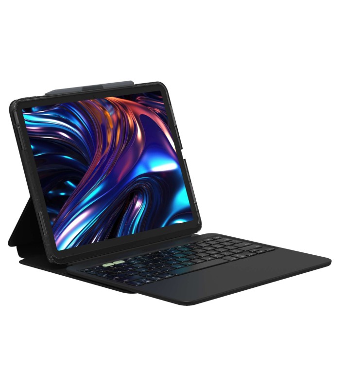 کیبورد زگ مناسب آیپد ایر ۱۳ اینچی M4, M3, M2 مدل ZAGG Pro Keys 2 Tablet Keyboard Case  - رنگ مشکی