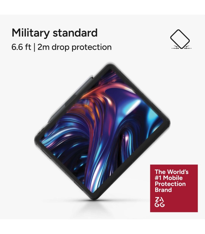 کیبورد زگ مناسب آیپد ایر ۱۳ اینچی M4, M3, M2 مدل ZAGG Pro Keys 2 Tablet Keyboard Case  - رنگ مشکی