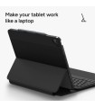 کیبورد زگ مناسب آیپد ایر ۱۳ اینچی M4, M3, M2 مدل ZAGG Pro Keys 2 Tablet Keyboard Case  - رنگ مشکی
