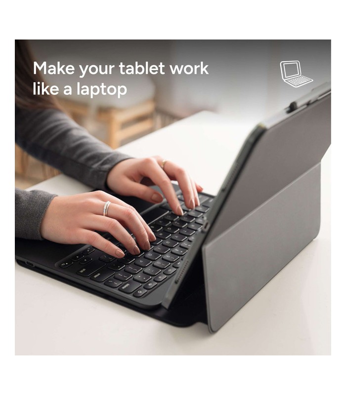 کیبورد زگ مناسب آیپد نسل ۱۰ و A16 مدل ZAGG Pro Keys Tablet Keyboard Case  - رنگ مشکی