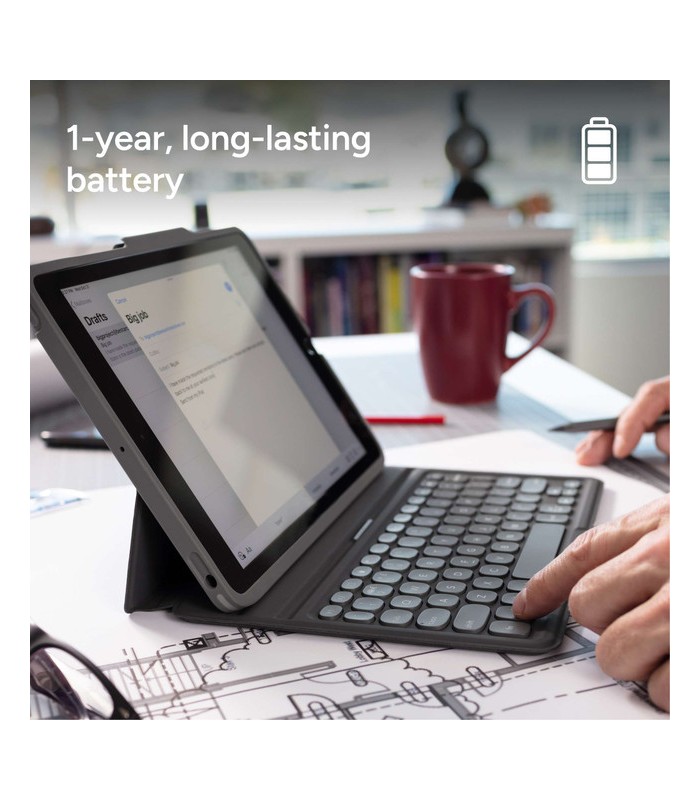 کیبورد زگ مناسب آیپد نسل ۱۰ و A16 مدل ZAGG Pro Keys Tablet Keyboard Case  - رنگ مشکی