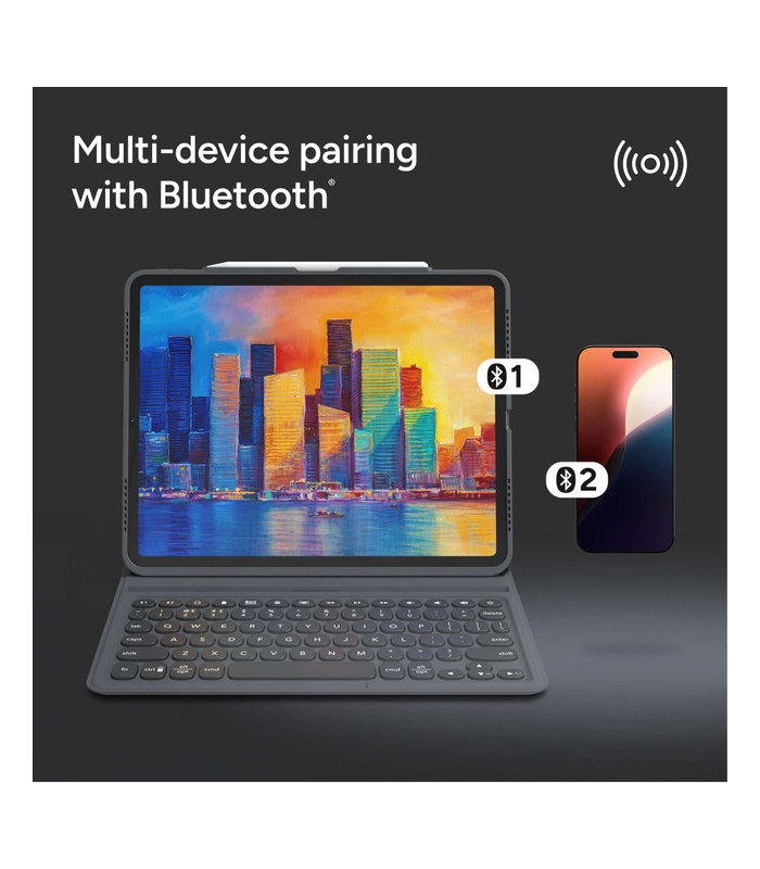 کیبورد زگ مناسب آیپد نسل ۱۰ و A16 مدل ZAGG Pro Keys Tablet Keyboard Case  - رنگ مشکی