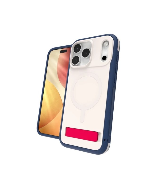 قاب مگ‌سیف آیفون زگ مدل ZAGG Sedona Snap Case with Kickstand مناسب آیفون ۱۷ پرومکس - رنگ قرمز سفید آبی
