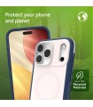 قاب مگ‌سیف آیفون زگ مدل ZAGG Sedona Snap Case with Kickstand مناسب آیفون ۱۷ پرومکس - رنگ قرمز سفید آبی