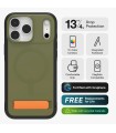 قاب مگ‌سیف آیفون زگ مدل ZAGG Sedona Snap Case with Kickstand مناسب آیفون ۱۷ پرومکس - رنگ سبز یشمی