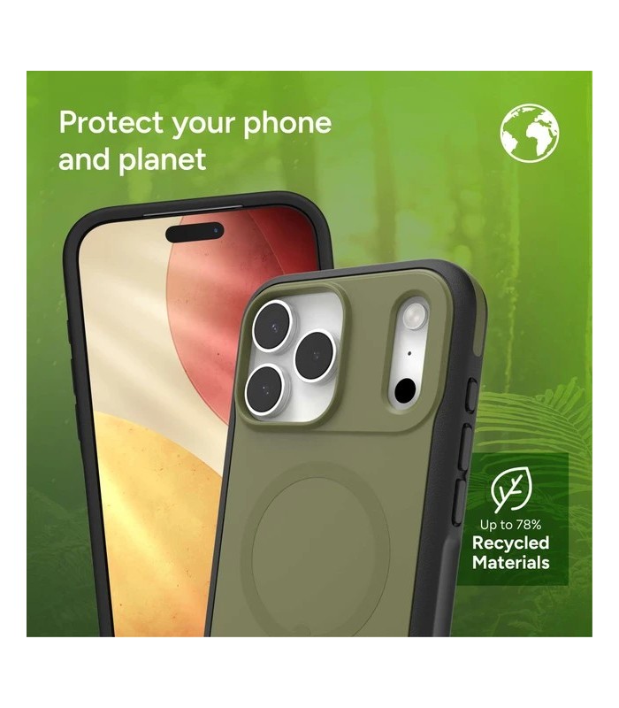 قاب مگ‌سیف آیفون زگ مدل ZAGG Sedona Snap Case with Kickstand مناسب آیفون ۱۷ پرومکس - رنگ سبز یشمی