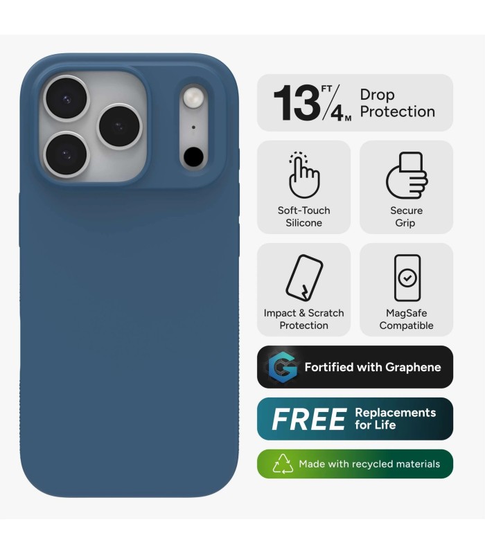 قاب مگ‌سیف آیفون زگ مدل ZAGG Manhattan Snap Case مناسب آیفون ۱۷ پرومکس - رنگ آبی